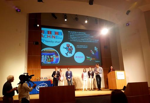 Fenando Aparicio y el equipo durante su visita a San Francisco presentando su proyecto